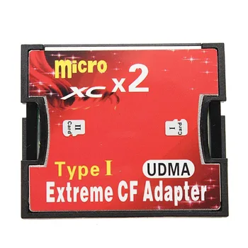 

Original 2 Port Micro TF to CF Adapter MicroSD MicroSDHC to Compact Flash Type I Memory Card Reader Converter