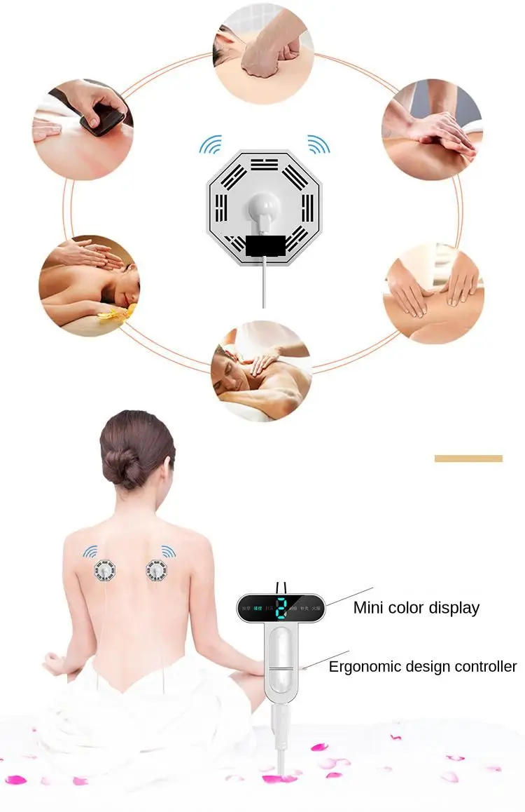 Terapia de Pulso Casa Inteligente Mini Massageador Cervical Massagem Adesivos Multi-função Corpo Acupuntura 10 Instrumento Da Massagem Da garganta