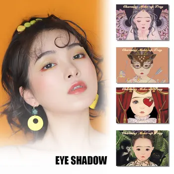 

Eyeshadow Palette 4 Colors Matte Pearlescent Eyeshadow High Pigment Silky Powder Makeup Pallete HJL2019