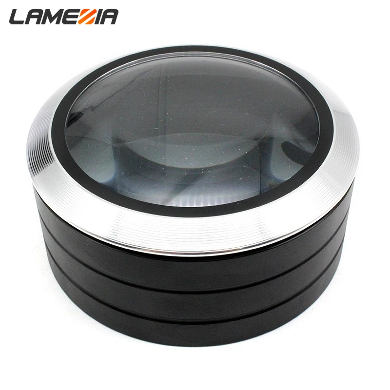 

LAMEZIA K9 3 LED Lights Round Shape Zeiss Optical Lens Reading Magnifying Glass Desktop Mirror Desk Magnifier