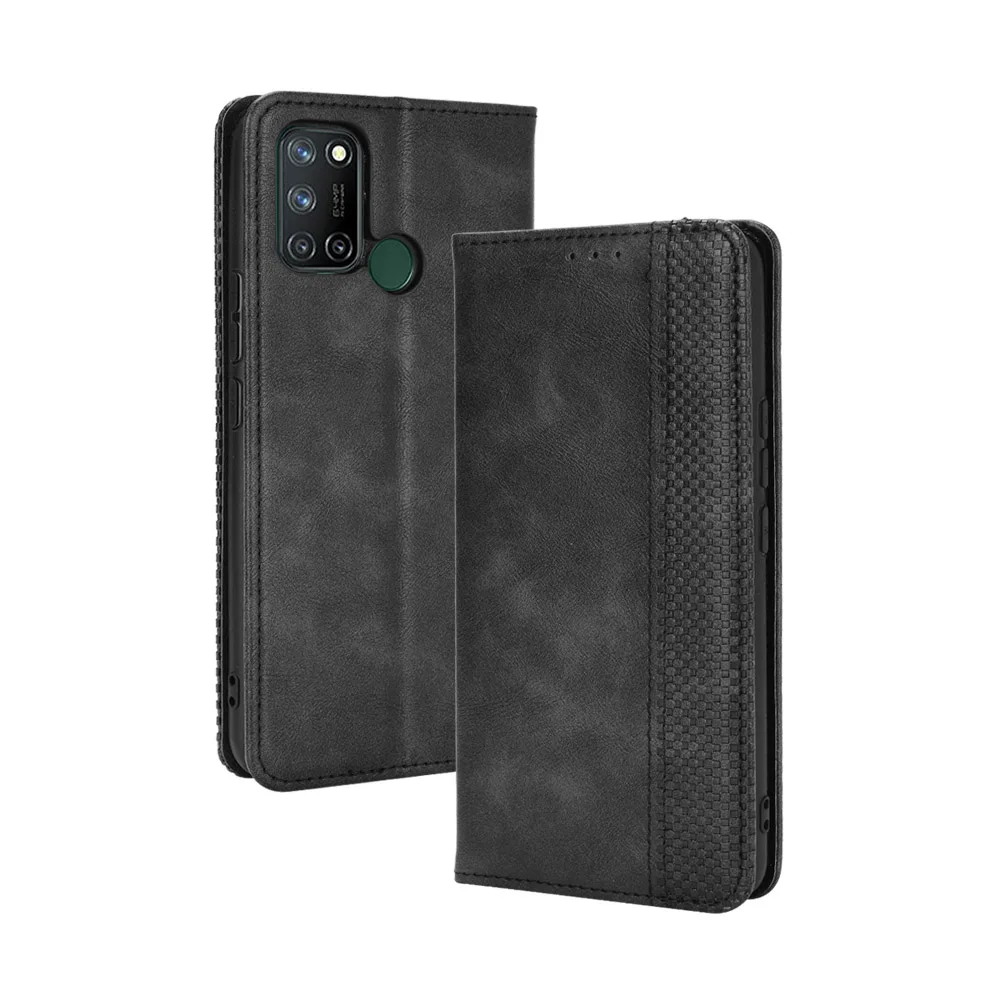 For Realme 7i Case Premium Leather Wallet Leather Flip Case For OPPO Realme C17 RealmeC17 Realme7i Phone