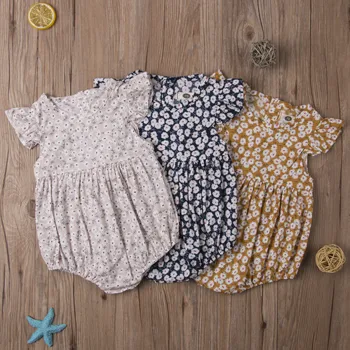 

Newborn Baby Girl Summer Fly Sleeve Floral Romper Jumpsuit Playsuit Outfits Clothes Set