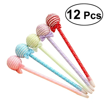 

12Pcs Pens Lollipop Design Pen School Stationery for School Office