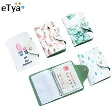 ETya мультяшный милый чехол для кредитных карт, Модный женский чехол для ID, бизнес, автобуса, карт, паспорта, карт, сумка, кошелек, сумка