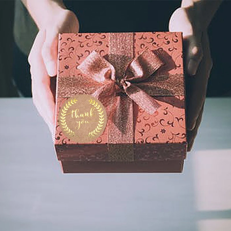 11 видов стилей высококлассная бронзовая крафт бумага Thank You стикер s этикетки для