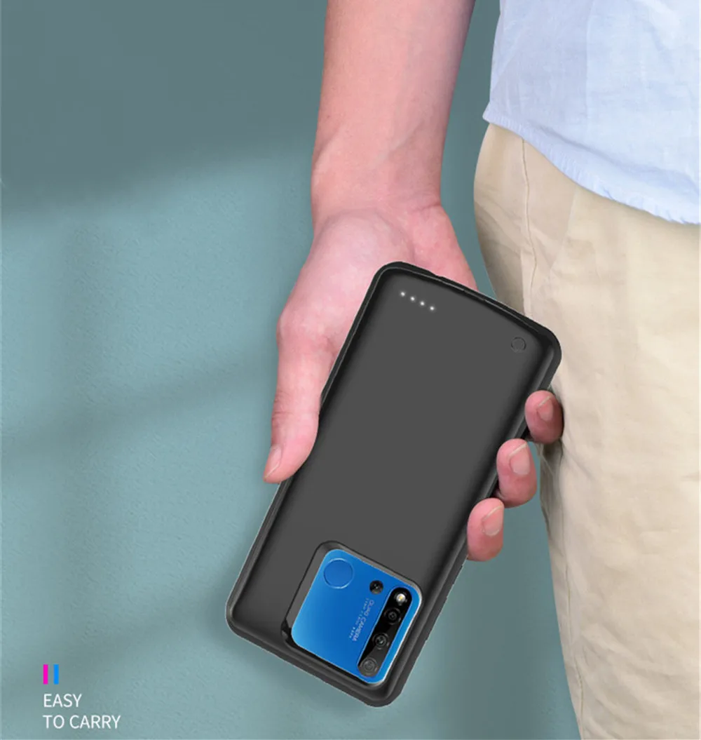 NTSPACE Power Bank Charging Cover Cases For Huawei Nova 5i Portable Power Bank Cases 6500mAh External Battery Power Charger Case