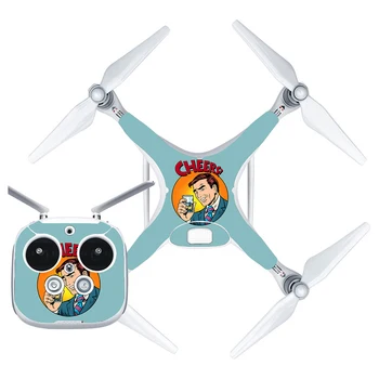 

Cheers Style Vinyl Skin Sticker for DJI Phantom 4 Drone And Remote Controller 0163