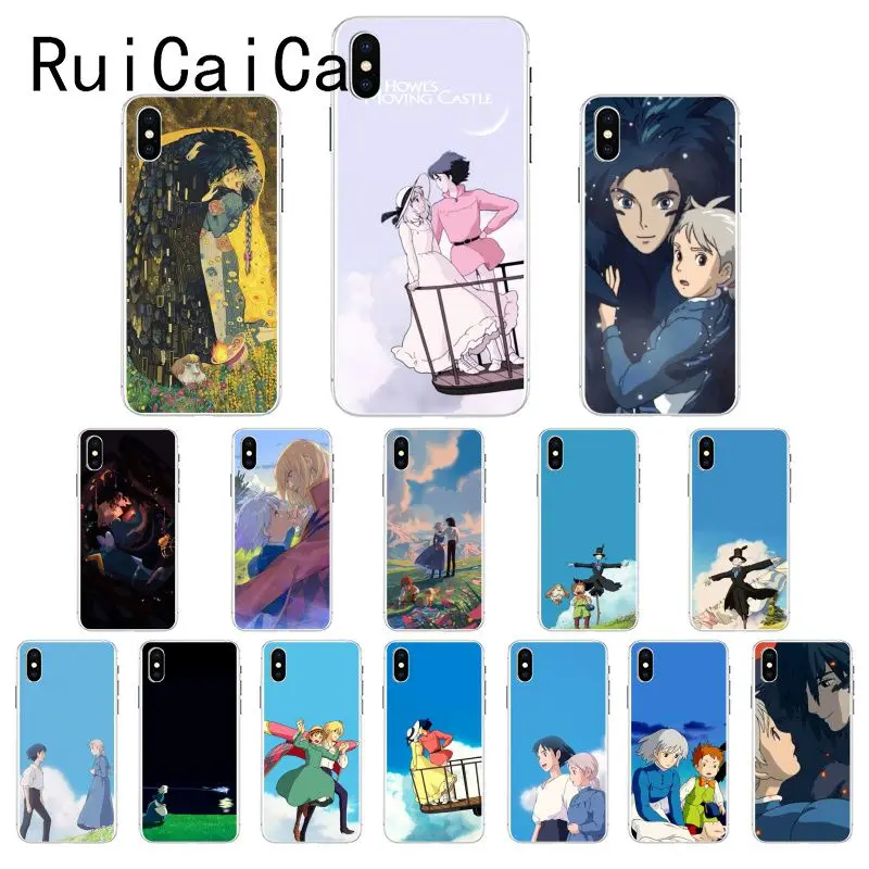 

Ruicaica Cartoon Studio Ghibli Howl's Moving Castle Phone Case for iPhone 8 7 6 6S Plus X XS MAX 5 5S SE XR 10 Cover