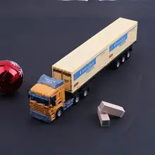 Conteneur de Transport européen alliage camion véhicule modèle voiture jouet Simulation voiture jouet cadeau pour enfants (couleur aléatoire)