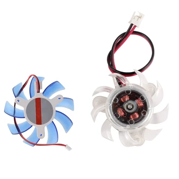 

PC VGA Display Video Card Heatsink Cooler Cooling Fan Blue & 35mm Clear