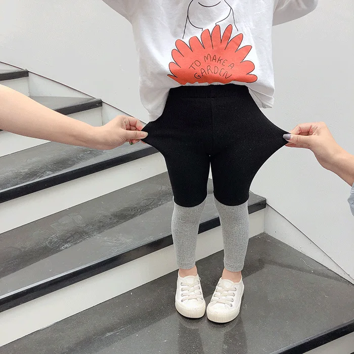 Осенние милые модные обтягивающие штаны для девочек Детские хлопковые Универсальные леггинсы 3 цветов 2-7Y