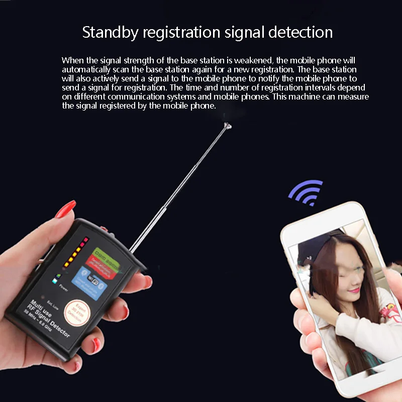 US $184.98 Multifunctional Signal Detector Wireless Signal Detector GSM GPS Detector AntiSpy Wire Camera Detection