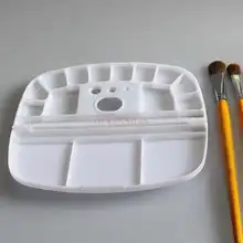 Раскладушка овальная палитра эко-пластик акварель китайская живопись гуашь пигмент утолщение палитра