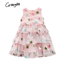 

Baby Summer Dress For Girl Kids Sleeveless Clothes Children Girls Floral Princess Wedding Party School Elegant Dresses 3 Years