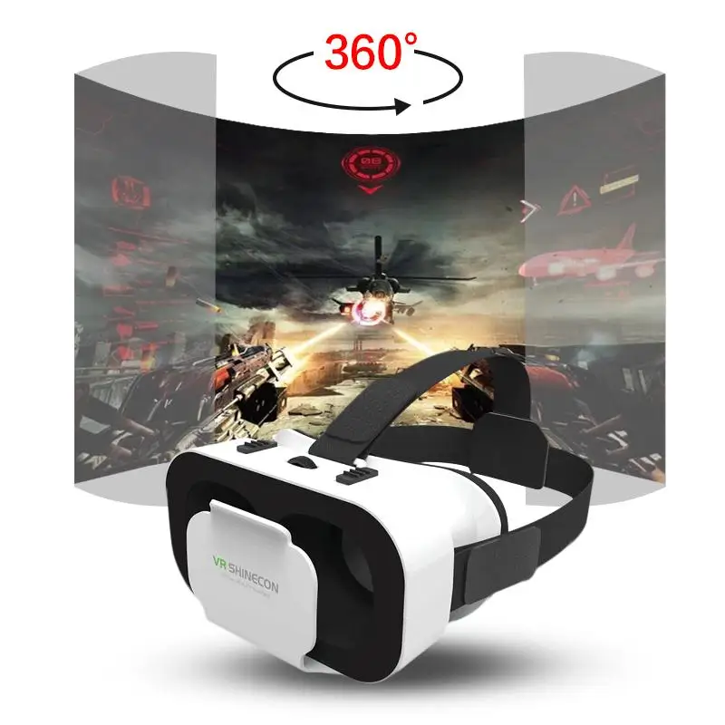 Дропшиппинг VR Shinecon G05A шлем 3D очки Виртуальная реальность для iPhone Android смартфон очки шлем Лен игровой люнет