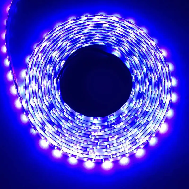 Новинка 5M UV 395nm 5050 SMD фиолетовая Светодиодная лента 300 Водонепроницаемая 12