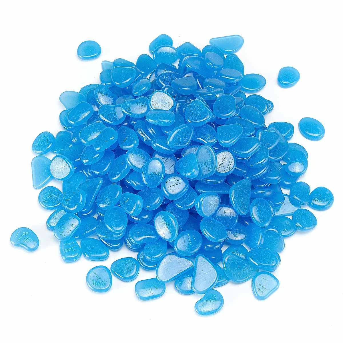 300pcs blue 300 шт светится в темноте Галька светящиеся искусственные камни садовая дорожка аквариумный аквариум Декор Орнамент - Цвет: 300pcs blue