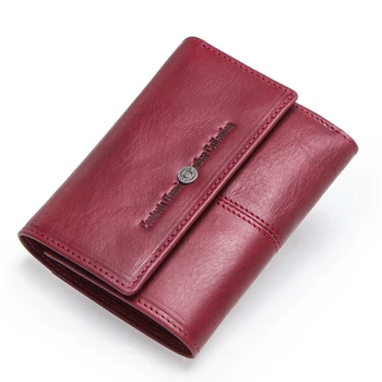 

Women's Fashion Trend Short Genuine Leather Small Wallet Multifunctional Zipper Coin Purse
