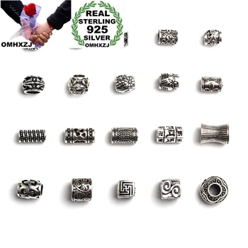 

OMHXZJ Wholesale ZB519 DIY Jewelry Making Accessories Findings Components Bracelet Necklace 925 Sterling Silver Fine Spacer Bead