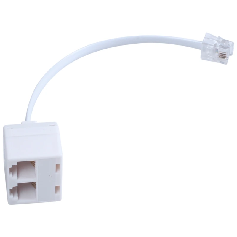 RJ11 6P4C телефонный сплиттер 1 Мужской 2 Женский-белый