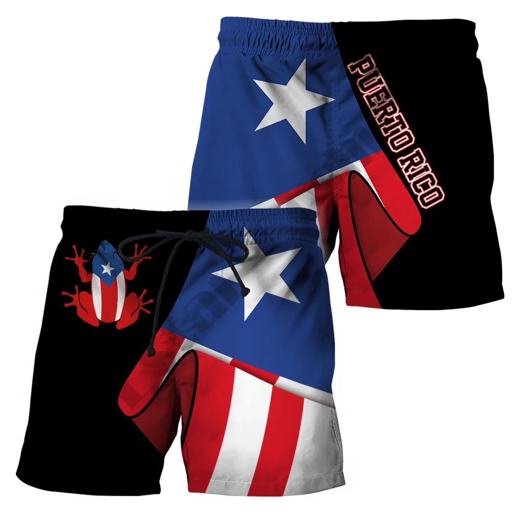 PLstar Cosmos Newest Puerto Rico Country Flag Art Funny Summer Beach Breathable 3DPrint Casual Unique Unisex Shorts Streetwear 1