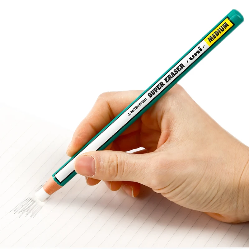 3 Pieces Japan UNI Pencil Type Eraser Super Eraser EK-100 Highlight Eraser For Fine Arts School & Office Supplies Stationery 4