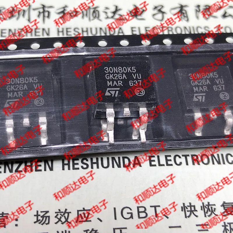 5 шт./лот 30N80K5 STB30N80K5-263 800V 24A