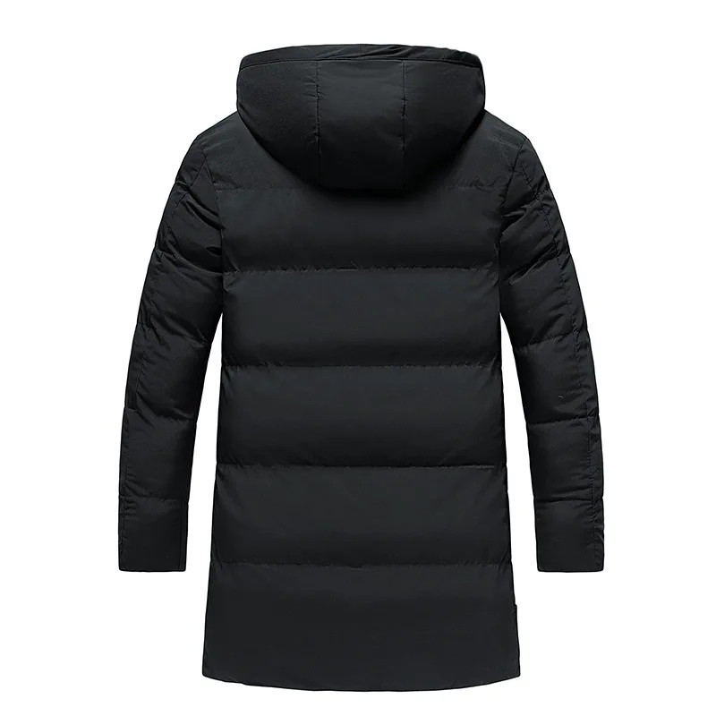 Parkas 2022 Casual Classic Winter Black Jacket Men's Windbreak Warm Padded Hooded Overcoat Fashion Outerwear Coat OverSize 8XL mens winter parka