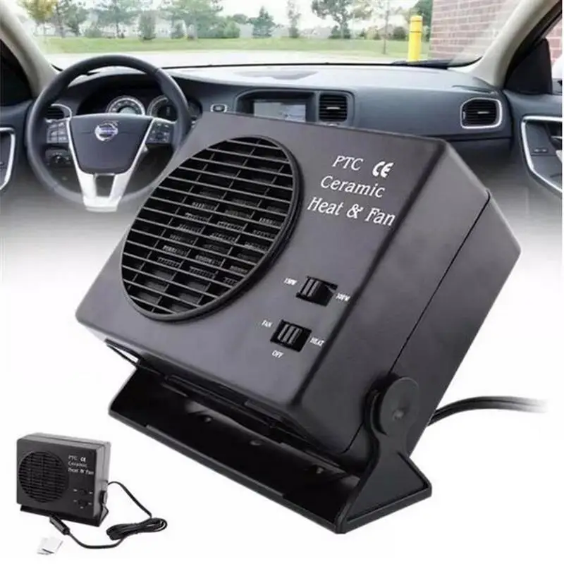 

300W/150W 12V Car Fan Heater Switch Ceramic Heating Warmer Defroster Demister New Car Electrical Heating Fans Instant Heating