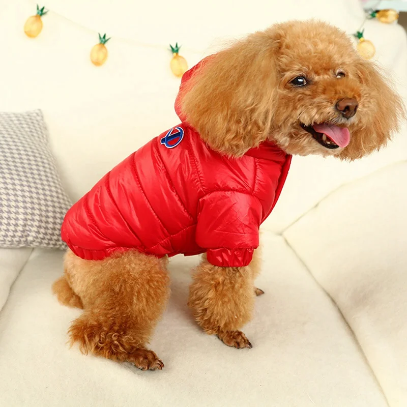 Одежда для собак, зимние теплые куртки для собак, одежда с капюшоном, ветрозащитное модное пальто для маленьких и средних собак, размер XS-XLCC