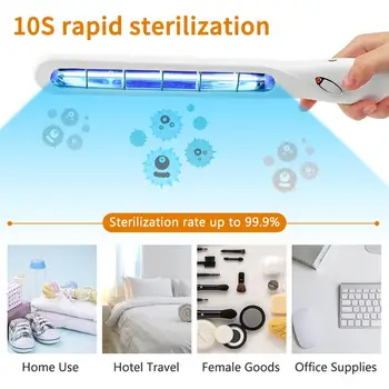 

Portable indoor Portable UV Germicidal Lamp With Goggles Usb Led Phone Disinfection Light For Outdoor Travel 5w Free Shipping