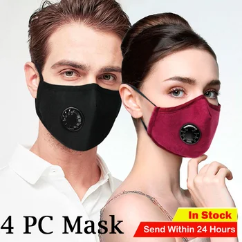 

4PCS Health Daily Care maks Reusable Dustproof Dust Windproof Foggy Haze Anti-stof Veilig Ademend Mouth-muffle Washable maskers