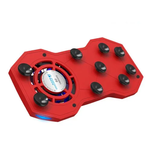 Red Universal Mobile Phone Cooling Cooler Pad Mute Gaming Cooler Radiator Fans With Ring Stand Holder Stand Power Bank 2000mah - Цвет: Red