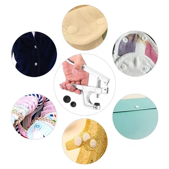 

Snap Pliers Metal Clothing Button Snap Pliers Hand-Held Pliers Tool for No-Sew Button Snap Fastener Press Attacher Punch