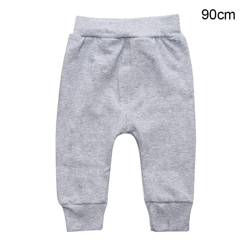 gray 90cm Детские штаны-шаровары высокого качества, Однотонные эластичные штаны на весну-осень - Цвет: gray 90cm