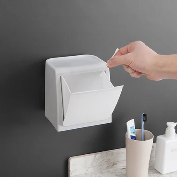 

Mini Storage Bucket Hanging Trash Dustbin Creative Plastic Garbage Box Wall Mounted Garbage Space Saving Home Office Supplies