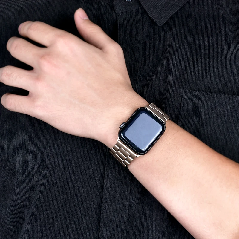 Ремешок из нержавеющей стали для Apple Watch 44 мм 40 мм 42 мм 38 мм 5 4 3 2 металлический ремешок для часов браслет для iWatch серии с разъемом