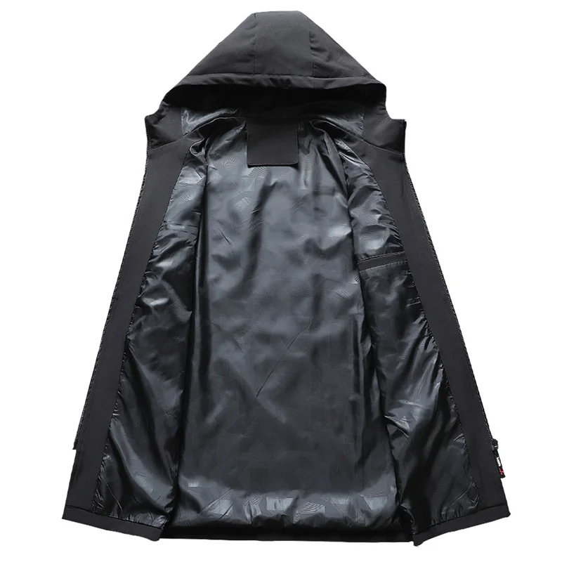 BOLUBAO Spring Men's Windbreaker Jacket Lightweight Fashion Outdoor Waterproof Long Hooded Jackets Male Windproof Casual Trench