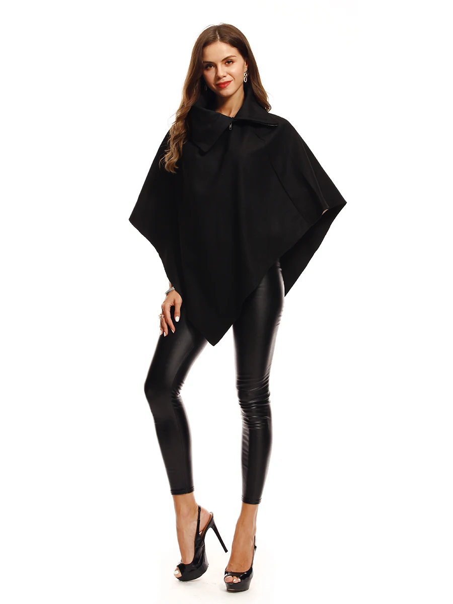 AliExpress WOMEN'S Dress Western Style Woolen Mantle Coat Irregular Woolen Cloth