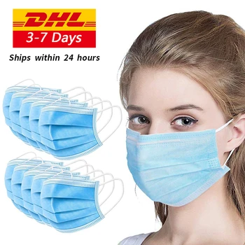 

Face Mouth Anti Dust Disposable Mask Protect 3 Layers Filter Dustproof Earloop Non Woven Mouth Mask