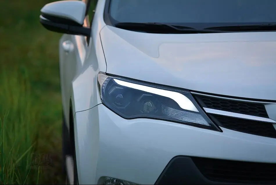 Автомобильный Стайлинг для 2013- RAV4 светодиодный фары RAV 4 фары светодиодный DRL Биксеноновые линзы Высокий Низкий луч парковка противотуманные передние