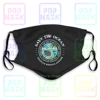 

Dust Mask with Filter Turtle Save The Ocean Keep The Sea Plastic Free Washable Reusable Mask