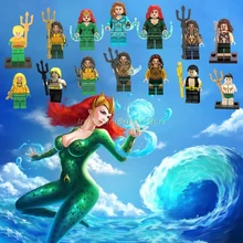 Aquaman Mera Namor Черная Вдова Черная Манта Marvel фигурки героев из фильма детские игрушки для детей кирпичные строительные блоки Мстители