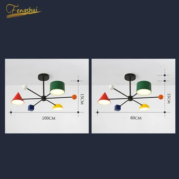 

Modern LED Solid Wood Chandelier Lighting Nordic Macaron Ceiling Chandelier Living Dining Room Bedroom Hanging Lamp Indoor Lamps