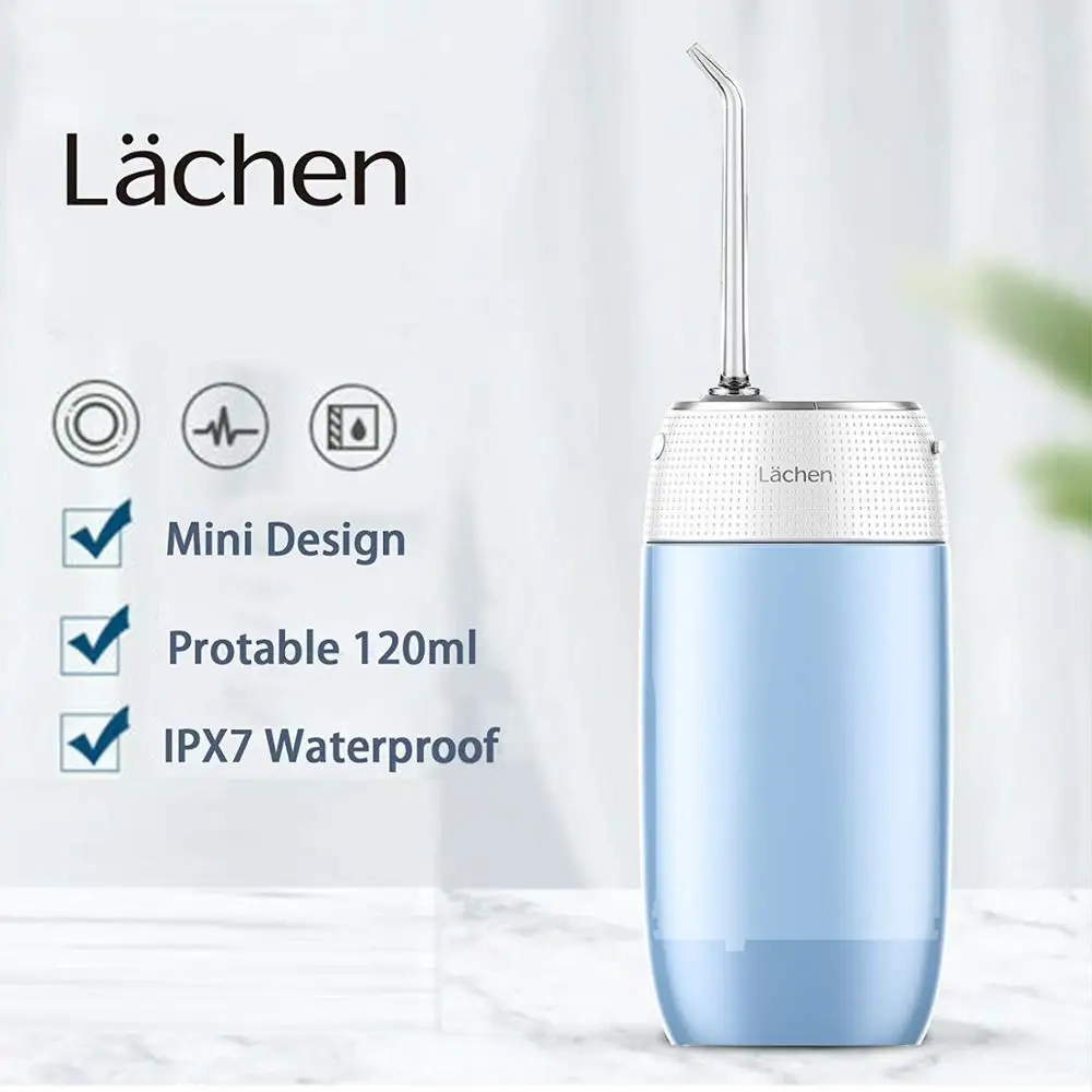 

Lachen Mini Oral Irrigator USB Rechargeable Water Flosser Portable Dental Water Jet Waterproof Teeth Cleaner Travel Water Pick