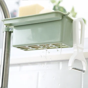 

Faucet Drain Rack Sink Storage Organizer Plastic Free Punching Water Drain Rack Home Storage Tool New