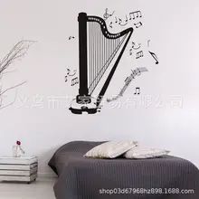 Импортные товары,, креативные музыкальные заметки, узор домашнее украшение, спальня, гостиная, музыкальная студия, наклейки на стену DW1644