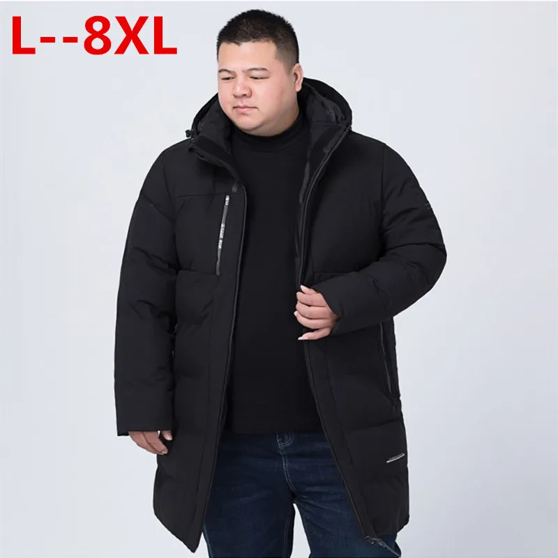 Мужская зимняя куртка с капюшоном размеры 10XL 8XL 6XL 5XL | одежда