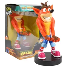 Crash bandicoot telefone & controlador titular pvc figura collectible modelo de brinquedo