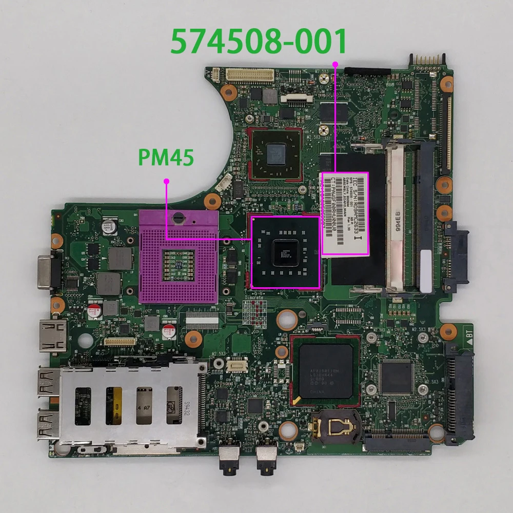 Материнская плата для ноутбука HP ProBook 4410s 4411s 4510s 4710s Series 574508-001 6050A2252701-MB-A03 PM45 |
